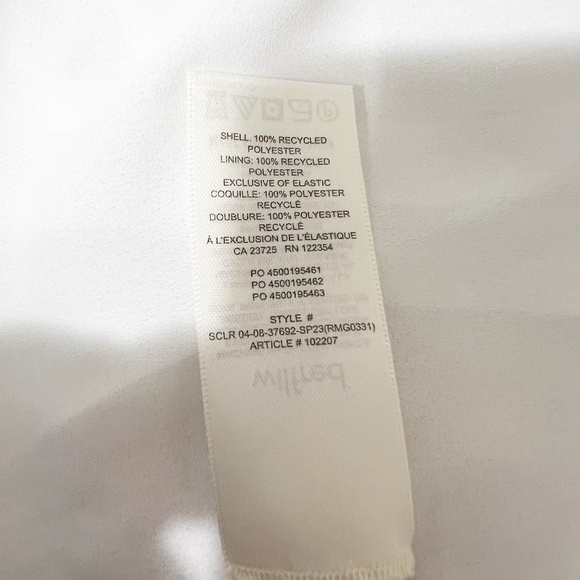 Wilfred Aritzia Faraway Puff Sleeve Smocked Chiffon Midi Tea Dress Cloudy Lilac - Picture 3 of 4